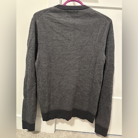 Banana Republic Blue Gray Merino Italian Wool Pullover Sweater Size Medium Tall - Picture 6 of 9